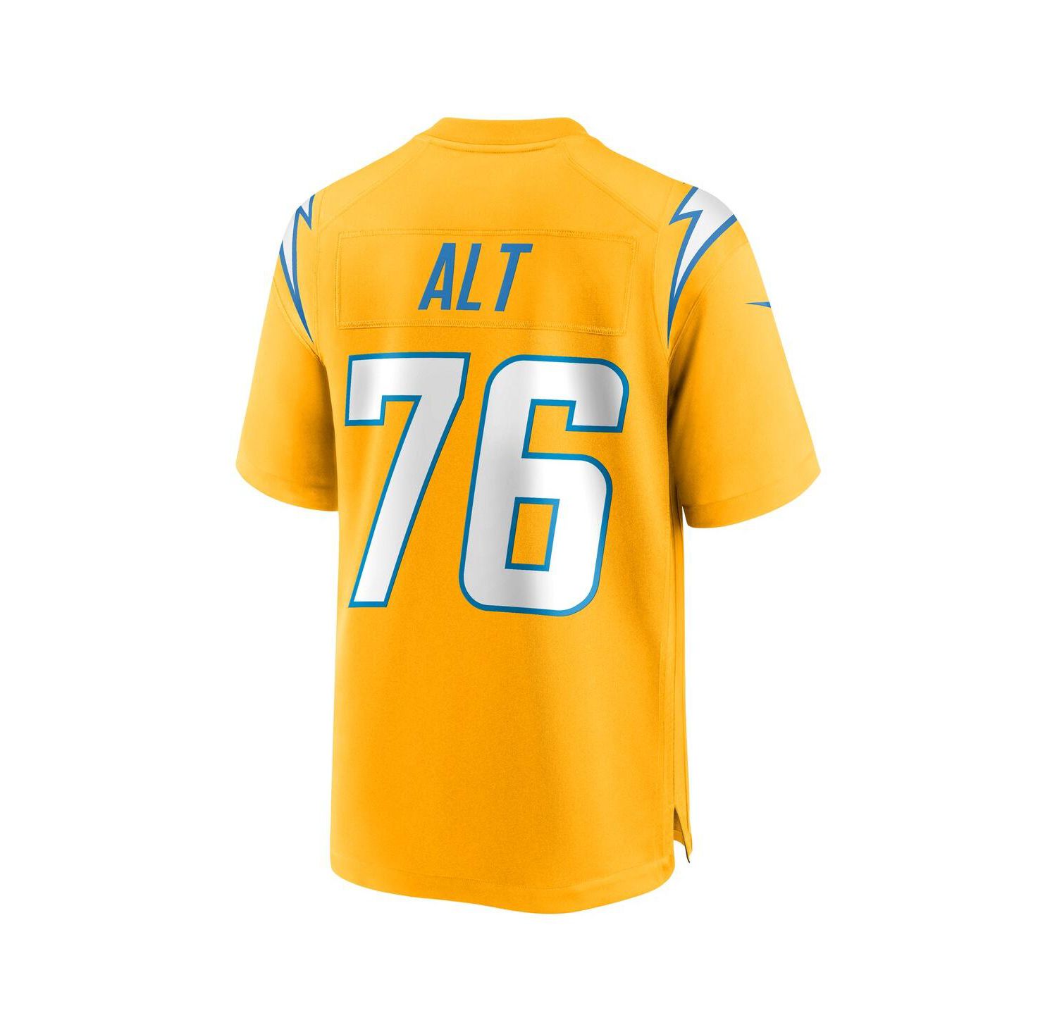 Men's Joe Alt Gold Los Angeles Chargers Alternate Charger Power Game Player Jersey