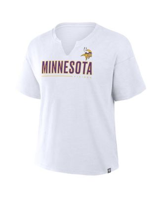 Fanatics - Women's White Minnesota Vikings Redzone Slub Boxy T-Shirt