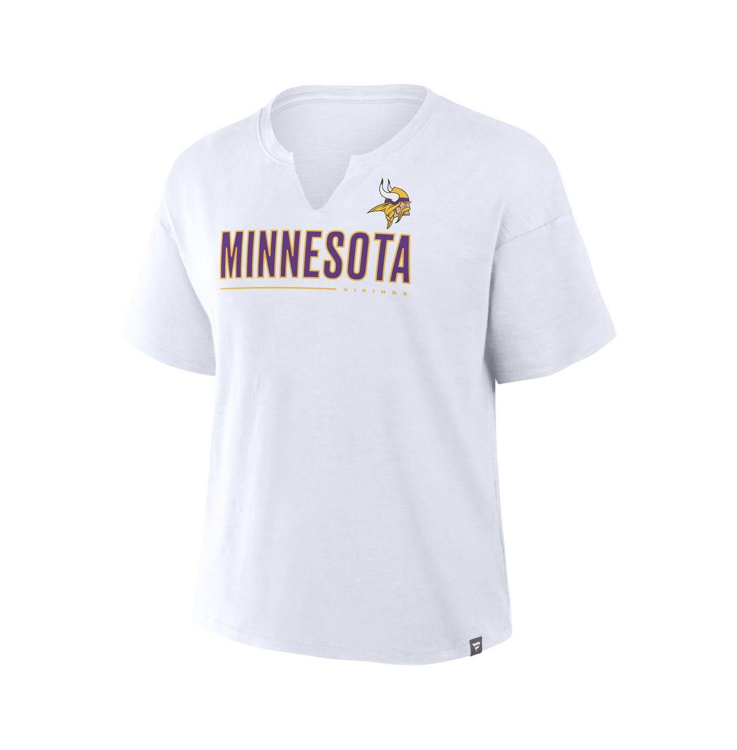 Женская футболка Fanatics White Minnesota Vikings Redzone Slub Boxy — фото 1