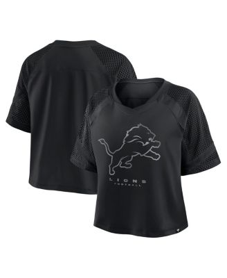 Fanatics - Women's Detroit Lions Oversized Raglan V-Neck Blackout Fashion Jersey