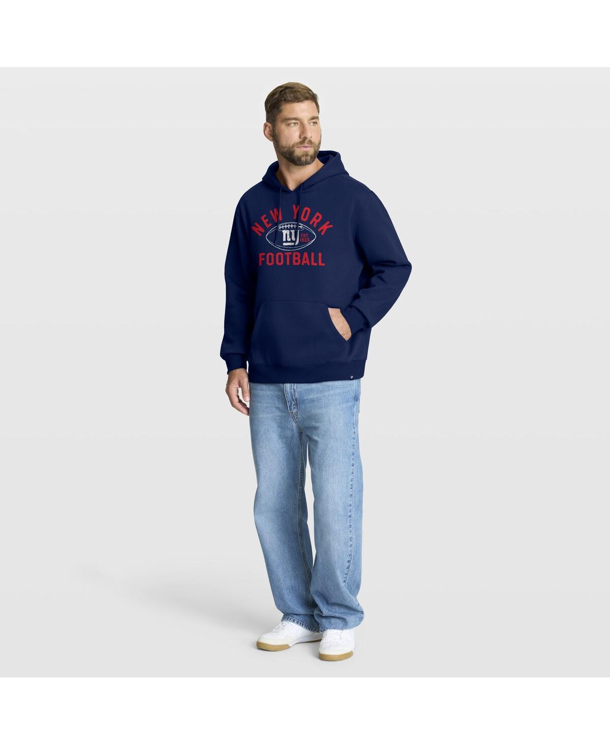 Fanatics Men's Navy New York Giants Fumblerooski Legacy Pullover Hoodie In Blue