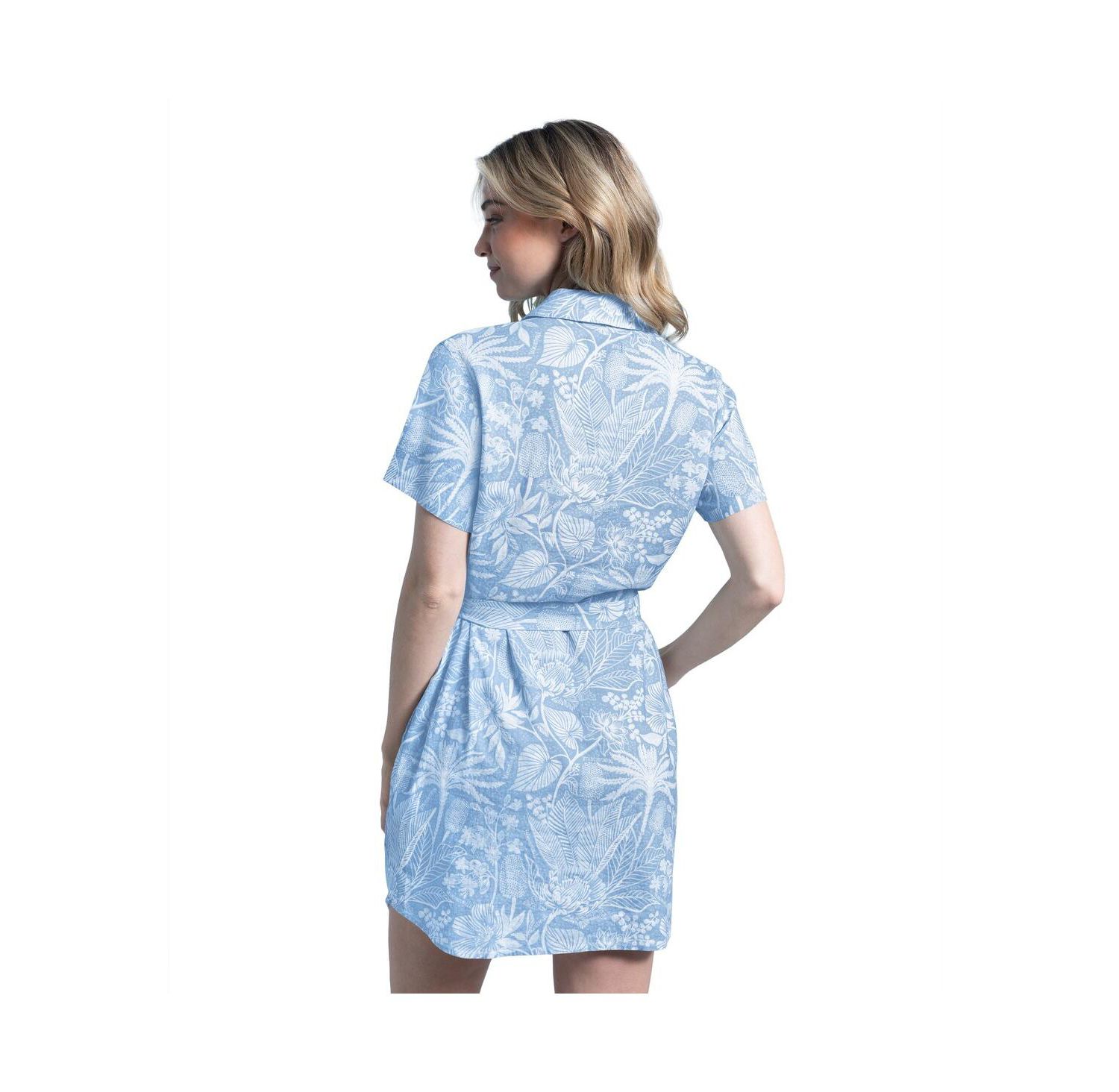 Women's Blue Buffalo Bills Palm Linen Dress