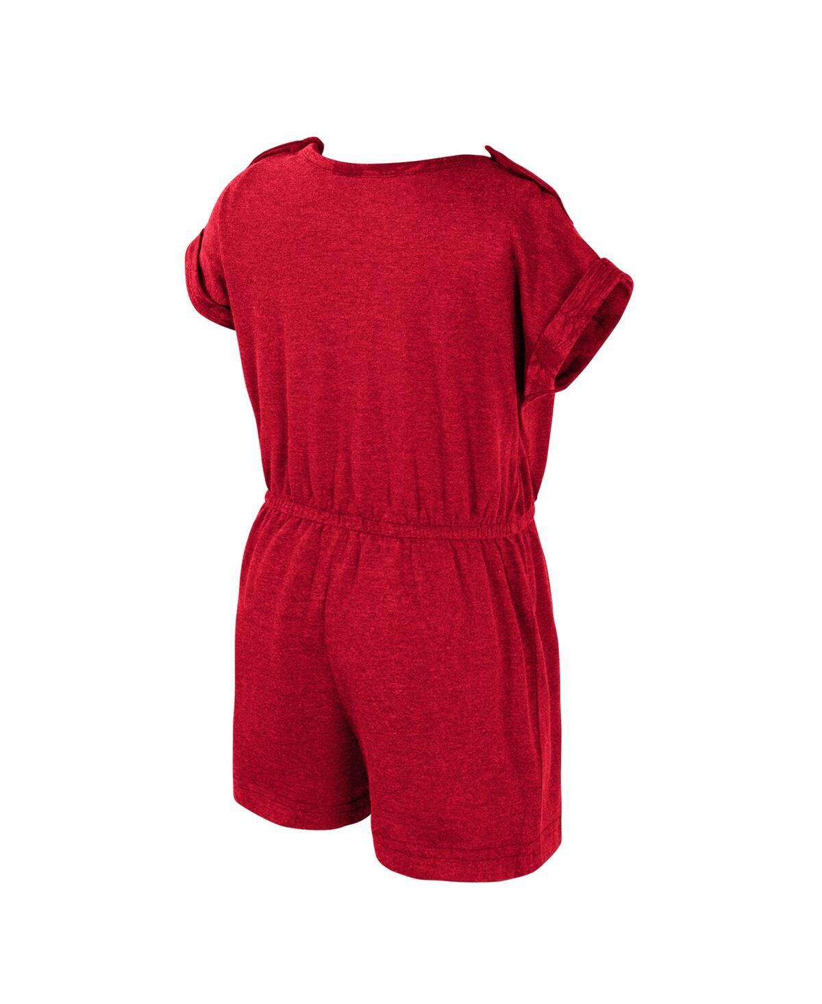 Colosseum Girls Toddler Scarlet Ohio State Buckeyes Cinder Romper In Red