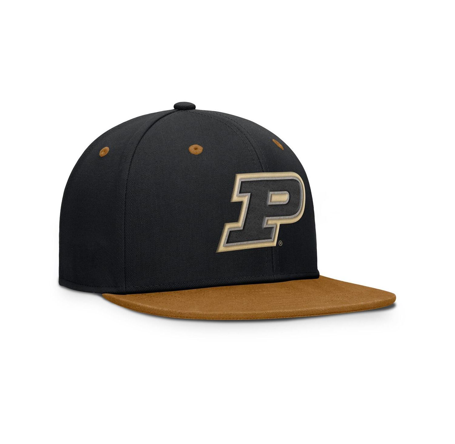 Men's Black/Brown Purdue Boilermakers NoBo Fitted Hat