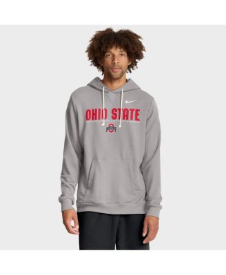 Nike - Men's Gray Ohio State Buckeyes 2025 Sideline Performance Pullover Hoodie