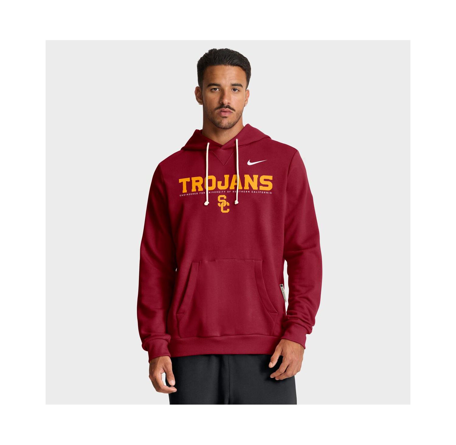 Men's Cardinal USC Trojans 2025 Sideline Performance Pullover Hoodie