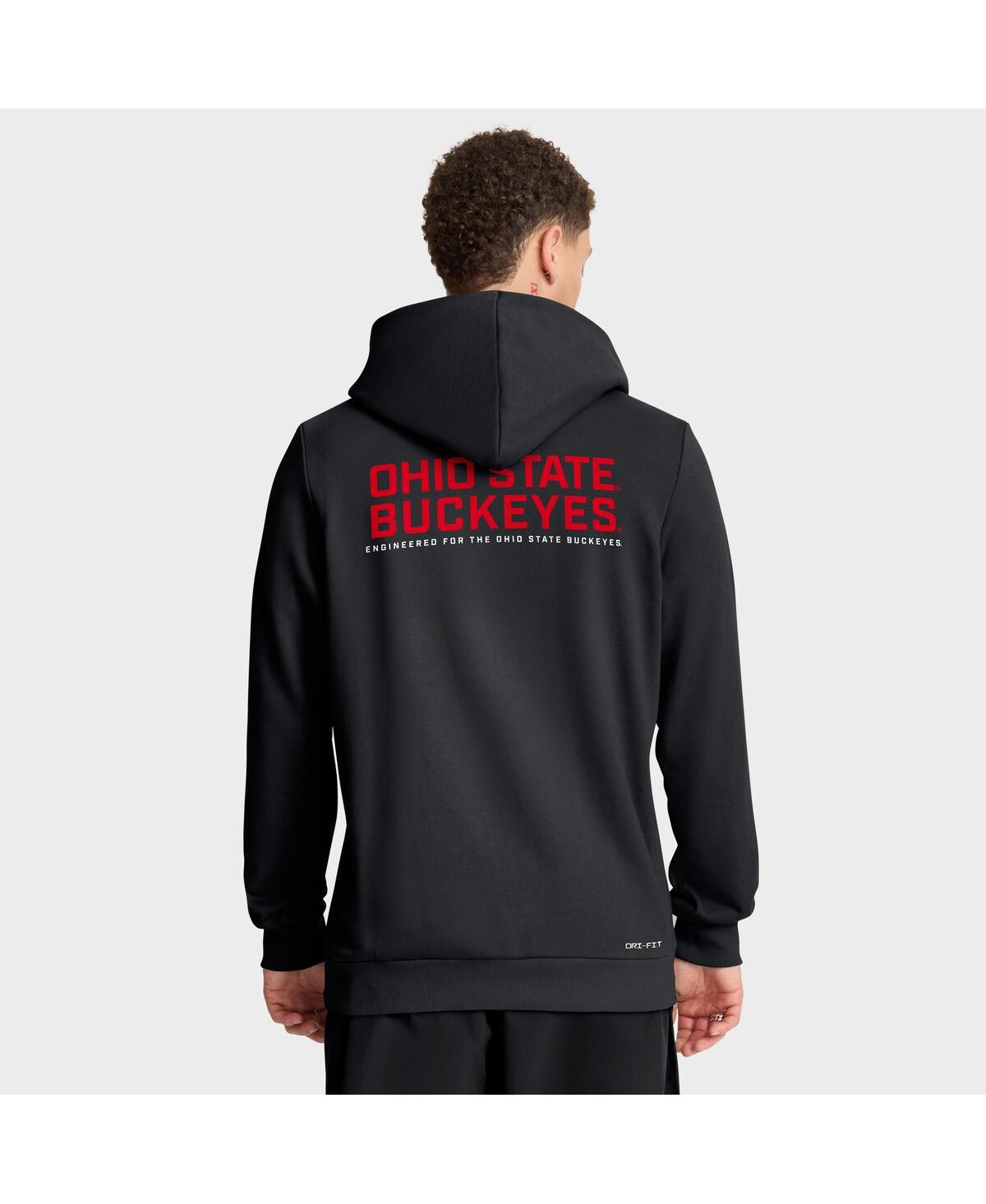 Nike Black Ohio State Buckeyes 2025 Sideline Standard Issue Dri-fit Full-zip Hoodie In Black