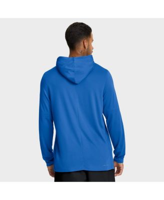 Men's Blue UCLA Bruins 2025 Sideline Performance Long Sleeve Hoodie T-Shirt