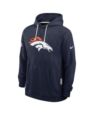 Men's Navy Denver Broncos Sideline Standard Issue Initial Home Dri-FIT Hoodie
