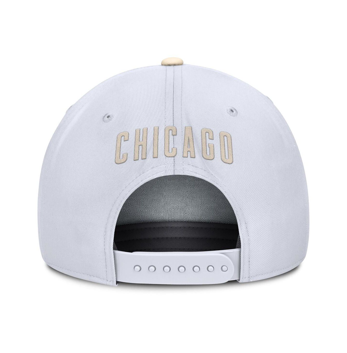 Мужская кепка Nike White/Cream Chicago Cubs Pro Performance Snapback Hat — фото 3
