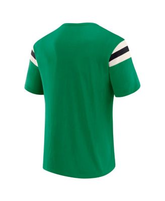 Darius Rucker Collection by Men's Kelly Green Philadelphia Eagles Distressed Throwback Shoulder Stripe T-Shirt