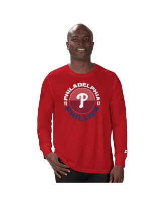 Starter - Men's Red Philadelphia Phillies Halftime Long Sleeve T-Shirt
