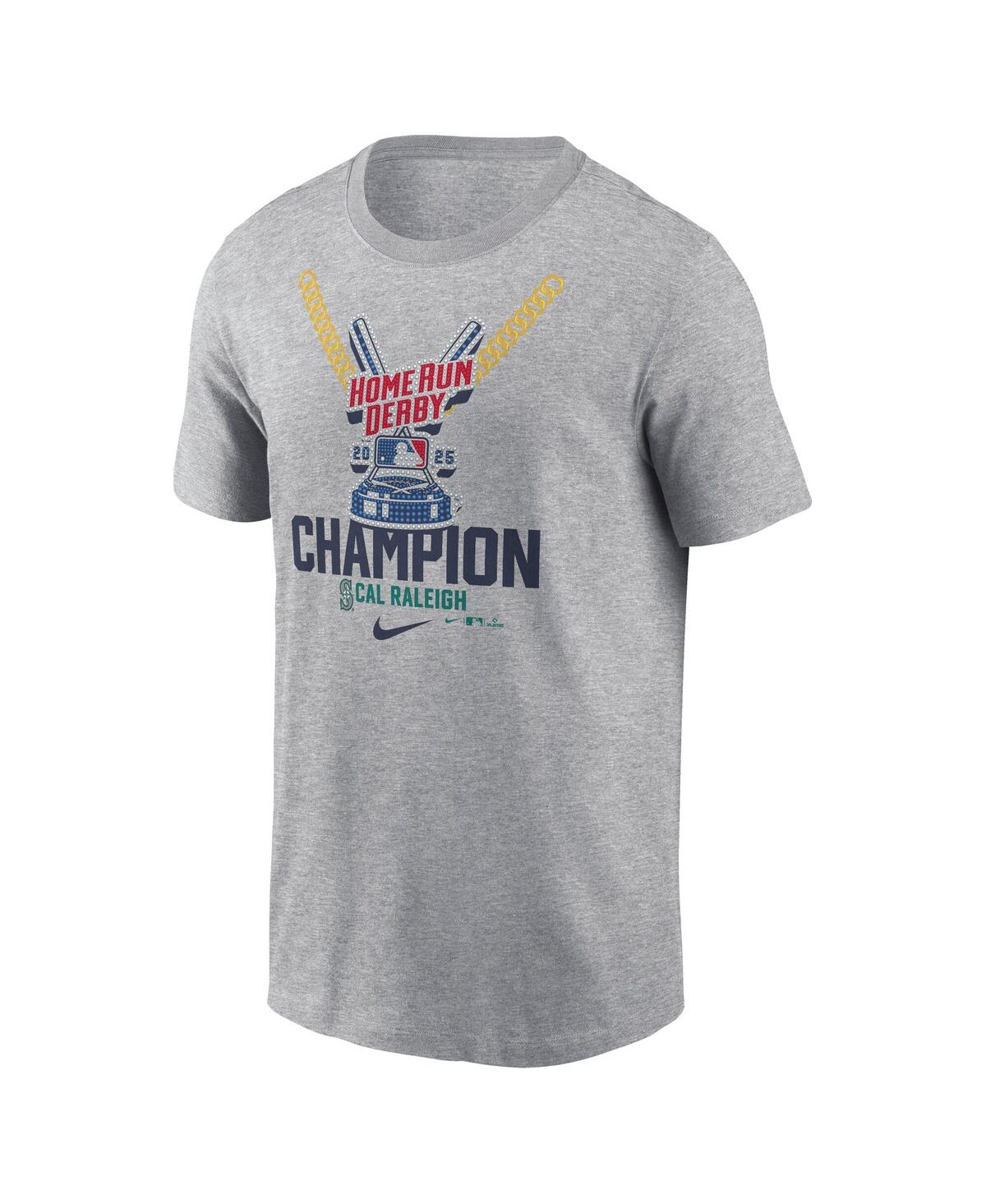 Nike Men's Cal Raleigh Heather Gray Seattle Mariners 2025 Home Run Derby T-shirt In Gray