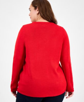 Plus Size Mr. & Mrs. Claus Sweater, Created for Macy's
