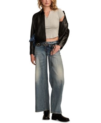 Women's Short Sleeve Henley Neck Top