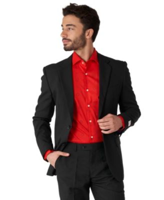 Big & Tall Christmas Shirt - Festive Holiday Icons Button Up Dress Shirt - Red - Long sleeve