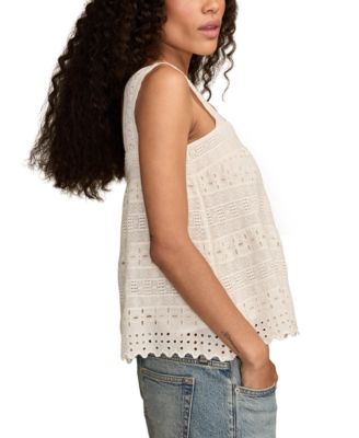 Women's Eyelet Swing Tank Top