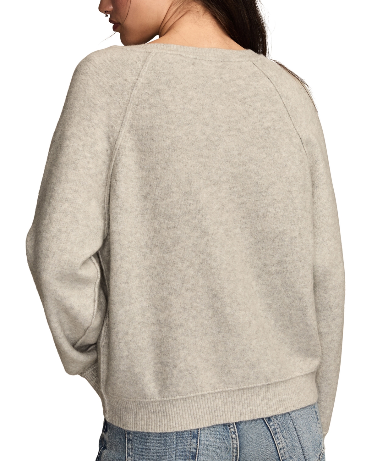 Lucky Brand Henley Sweater In Gray