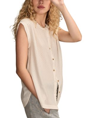Women's Dolman Ruffle Button Down Top
