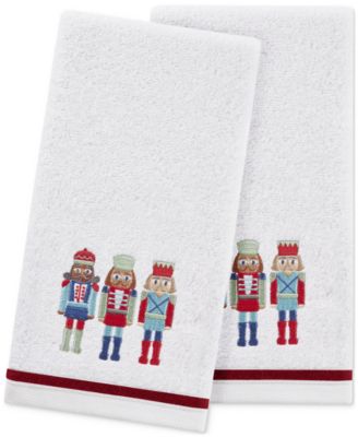 Holiday Nutcrackers Turkish Cotton 2-Pc. Hand Towel Set, 16&amp;quot; x 28&amp;quot;