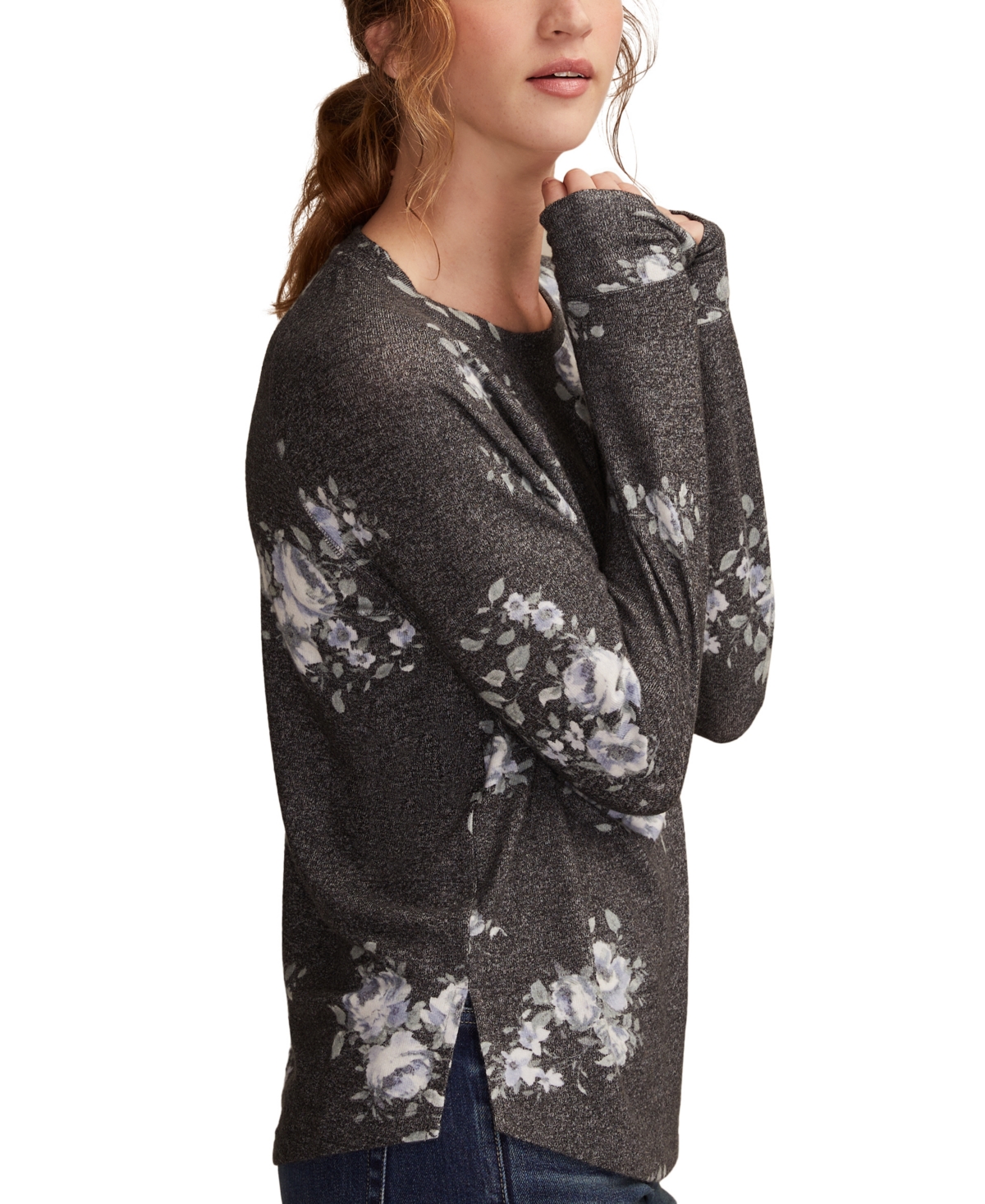 Lucky Brand Women's Cloud Long Sleeve Crew Neck Sweater