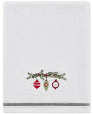 Holiday Ornaments Turkish Cotton 2-Pc. Hand Towel Set, 16&amp;quot; x 28&amp;quot;