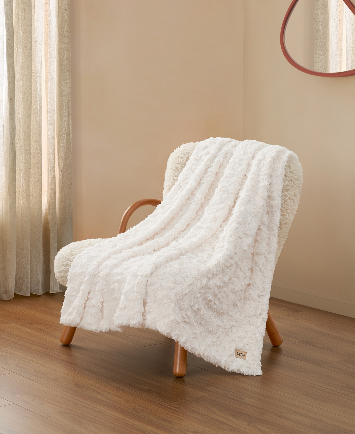 Ugg Adalee Faux Fur Throw, 50" X 70" In White