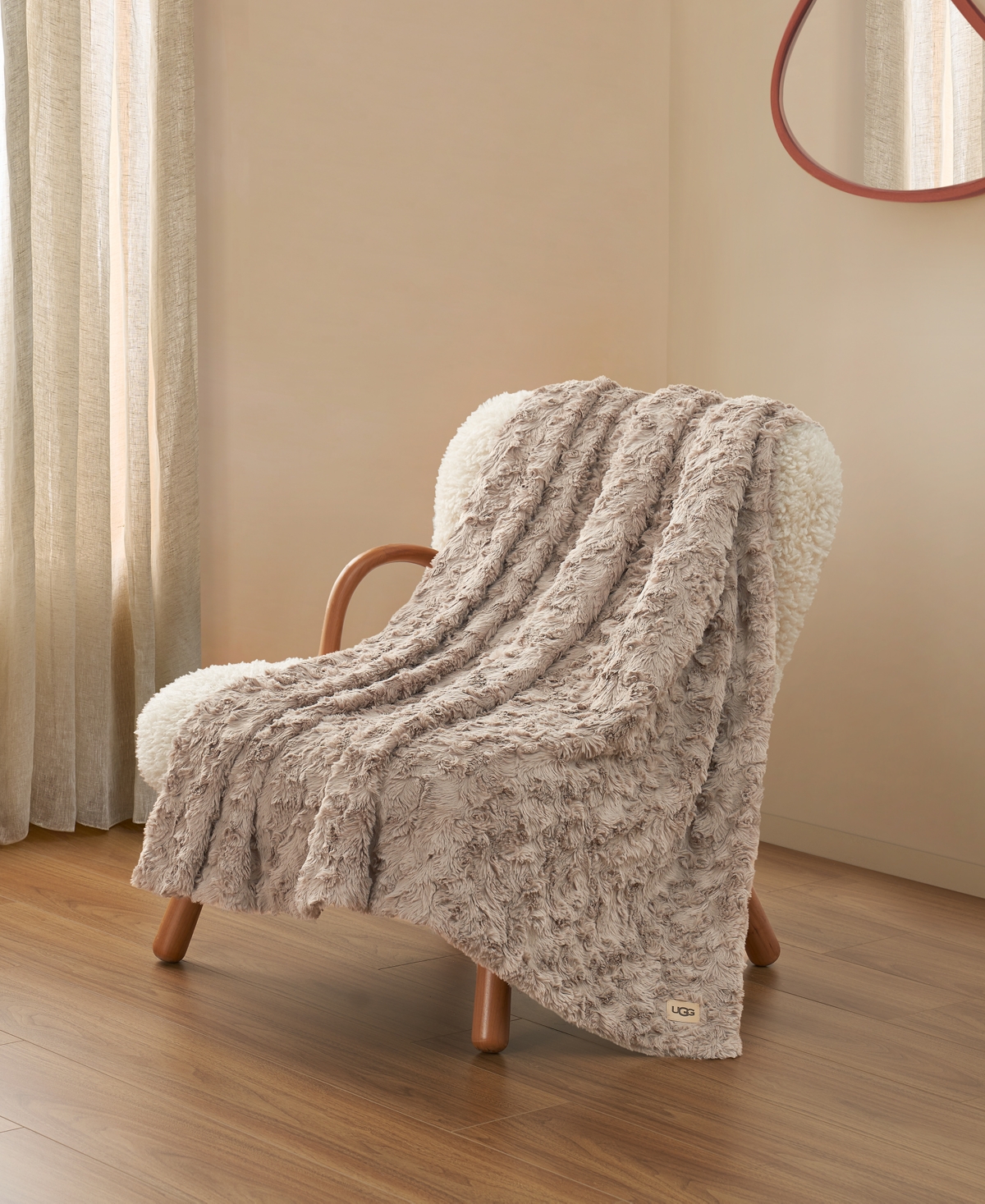 Ugg Adalee Faux Fur Throw, 50" X 70" In Neutral