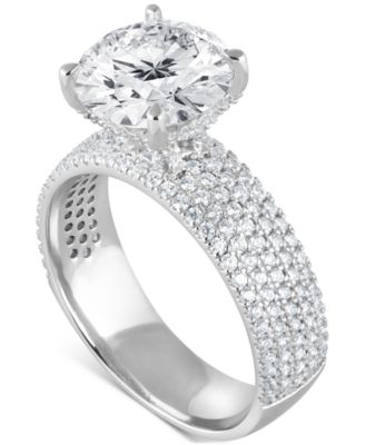 Badgley Mischka - Certified Lab Grown Diamond Solitaire Plus Ring (3-3/4 ct. t.w.)