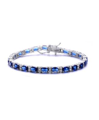 Classic Sterling Silver Vibrant Colored 4MM CZ Tennis Bracelet