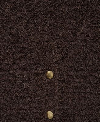 Women's Short-Sleeved Boucle Cardigan