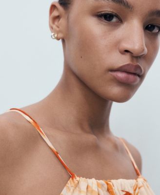 Women's Palm Print Halter Dress