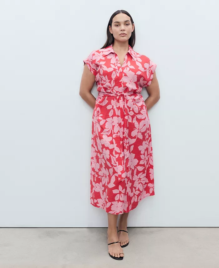 Women's Floral Print Shirt Dress - thumbnail 3