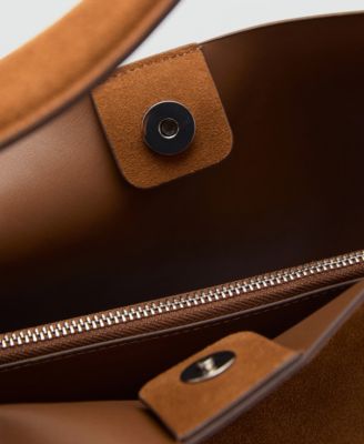 Women's Large Suede Leather Shopper Bag