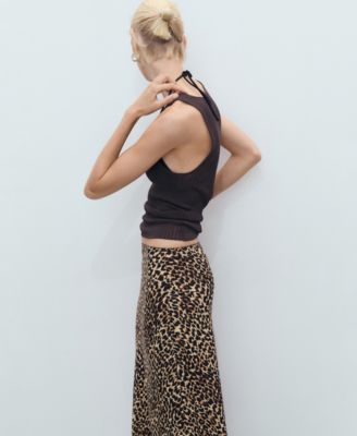 Women's Animal-Print Midi-Skirt