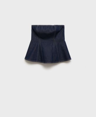 Women's Denim Peplum Top