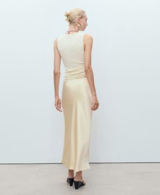 Women's Midi Satin Skirt