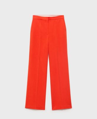 Women's Straight Mid-Rise Suit Pants