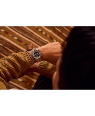 Men's Promaster Navihawk Chronograph Silver-Tone Stainless Steel Bracelet Watch 40mm