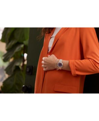 Men's Sport Luxury Tsuyosa Automatic Silver-Tone Stainless Steel Bracelet Watch 37mm