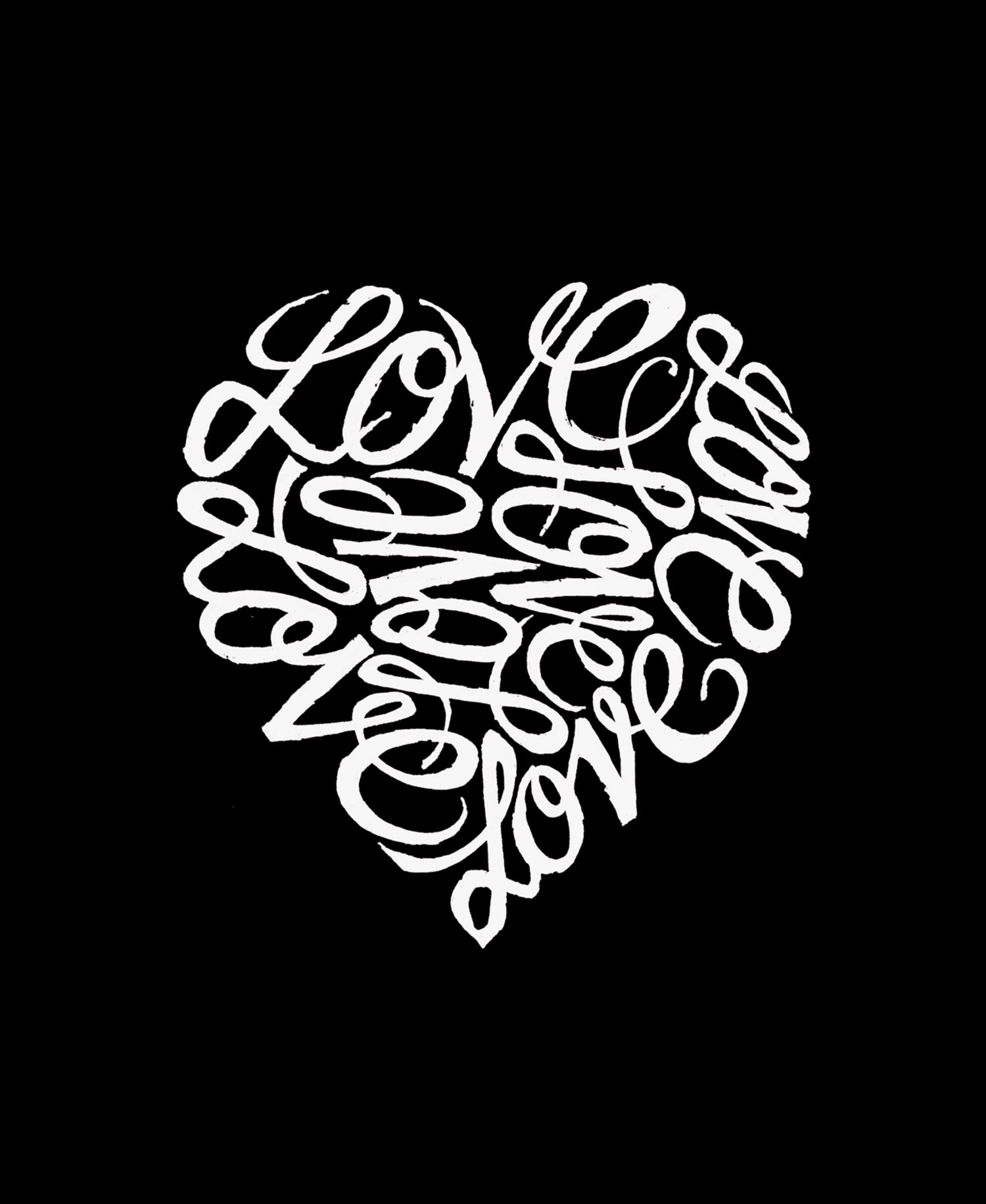 Plus Size Love Word Art T-Shirt