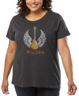Plus Size Lyrics To Freebird Word Art T-Shirt
