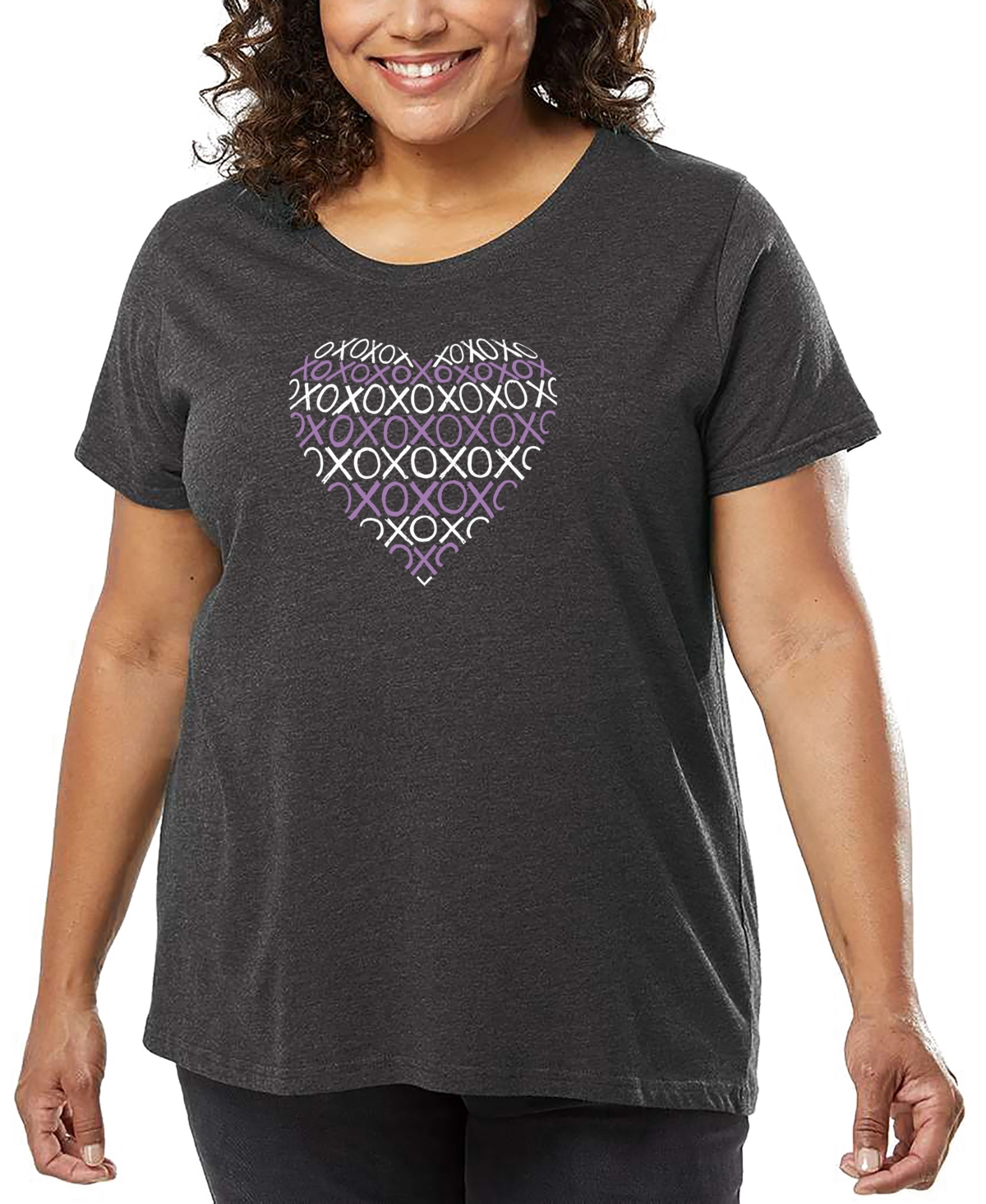 La Pop Art Plus Size All I Want For Christmas Is You Word Art T-shirt In Black