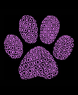 Plus Size XOXO Dog Paw Word Art T-Shirt