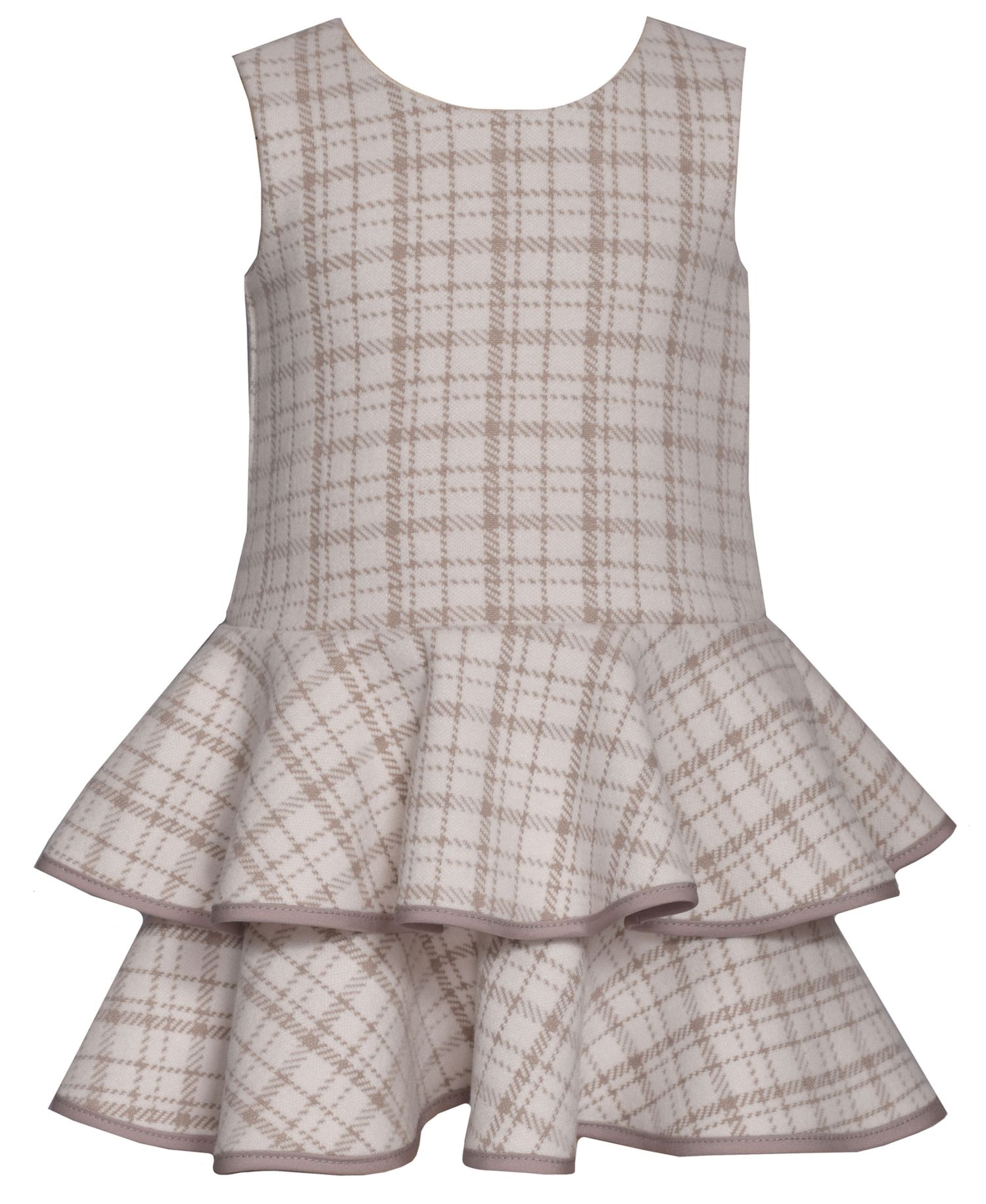 Baby Girls' Tiered Plaid Jacket and Dress, 2-Piece Set
