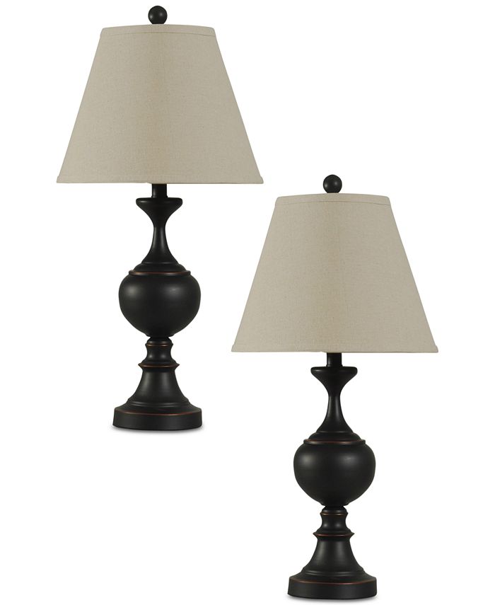 StyleCraft Set of 2 Bronze Tone Table Lamps Macy s