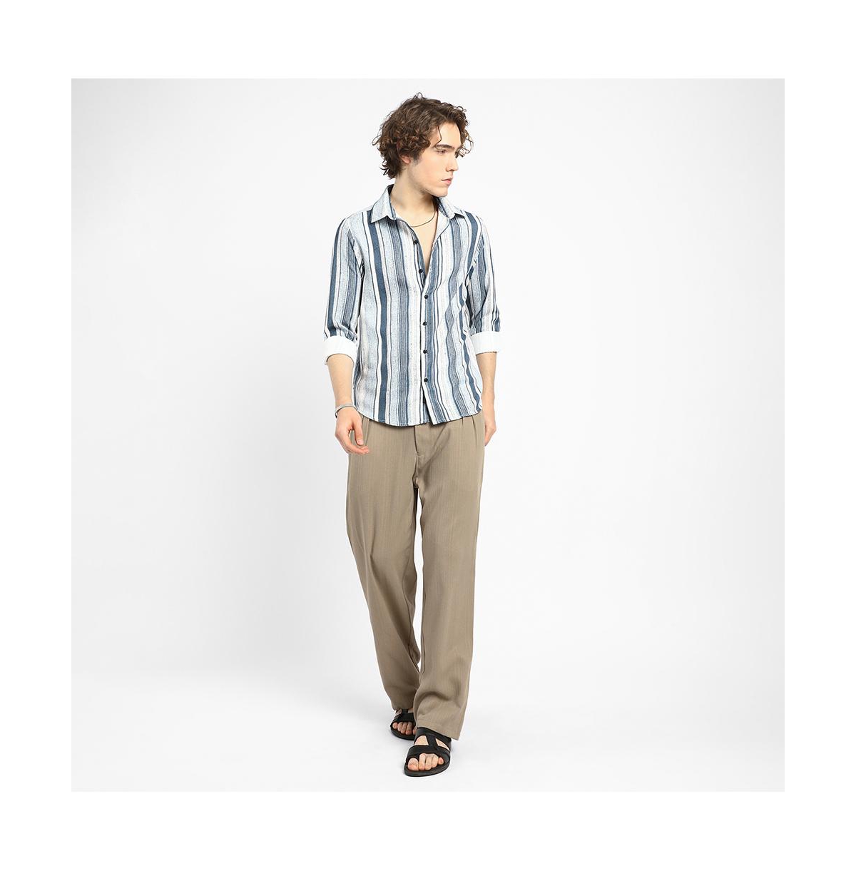 Campus Sutra Men's Multitrack-Striped Shirt