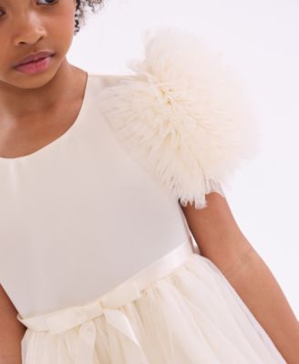 Toddler and Little Girls Puff Sleeved Party Dress