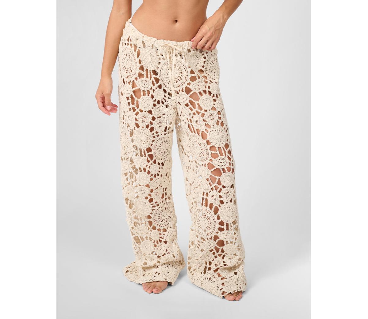 WeWoreWhat Women's Pull On Crochet Pant