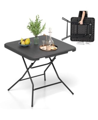 31.5" Square Folding Table Indoor Outdoor Foldable Plastic Table